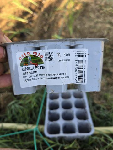 Etichetta cipolla rossa Tipo Breme Orto Mio DIST 15x30